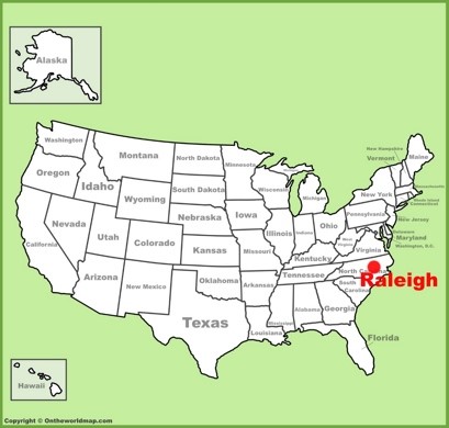 Raleigh Location Map