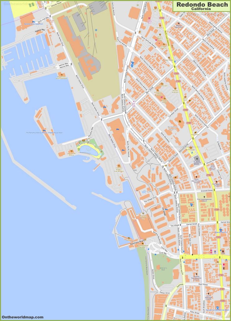 Redondo Beach City Center Map