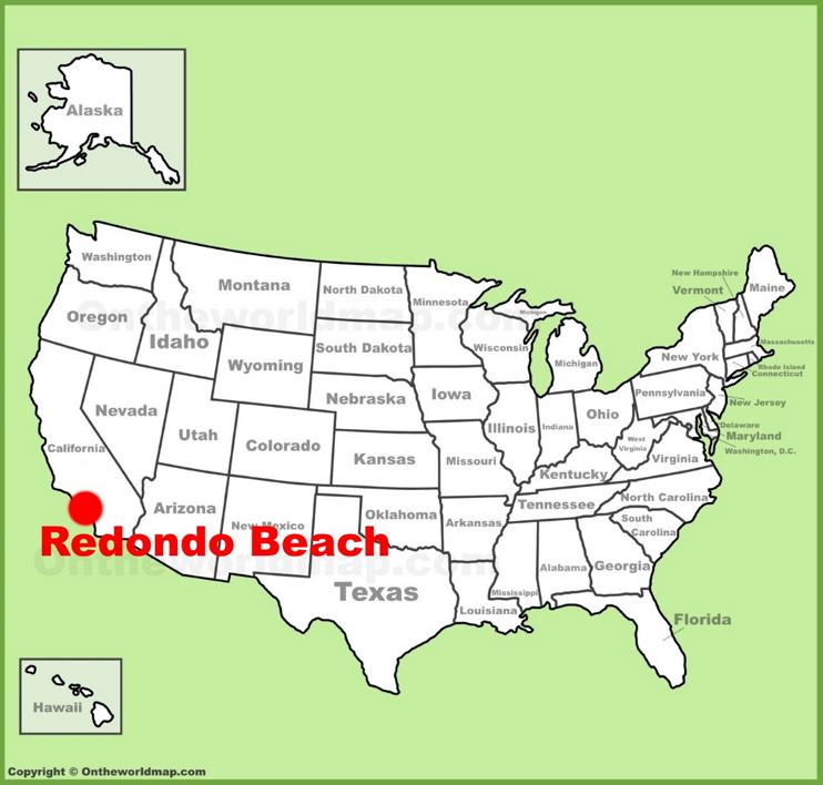 Redondo Beach location on the U.S. Map
