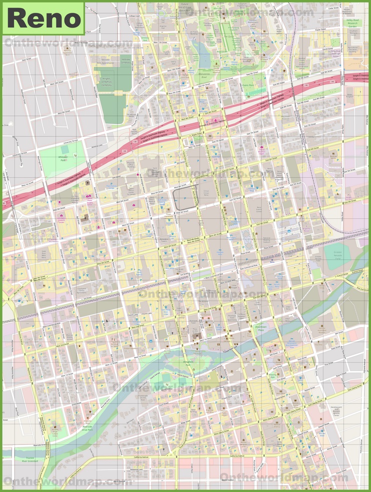 Reno downtown map