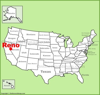 Reno Location Map