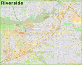 Large detailed map of Riverside