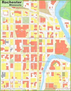 Rochester (Minnesota) downtown map
