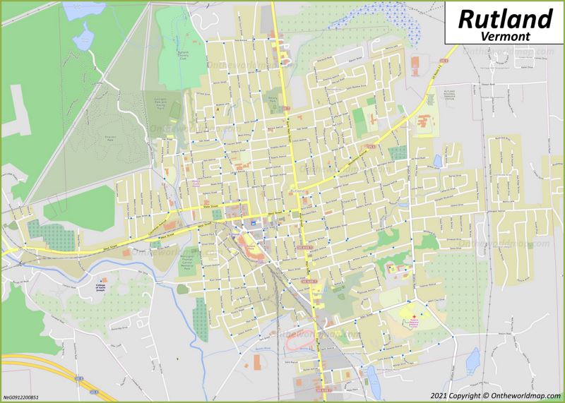 Map of Rutland VT