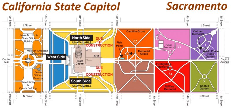 California State Capitol Map