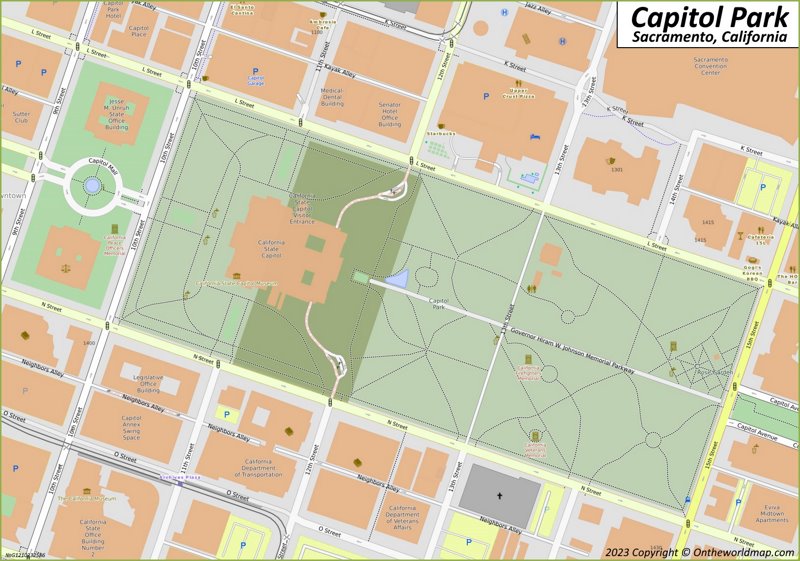 Capitol Park Map - Sacramento