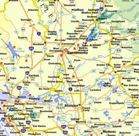 Sacramento Area Tourist Map