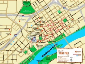 Saint Paul tourist attractions map