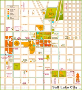 Salt Lake City tourist map