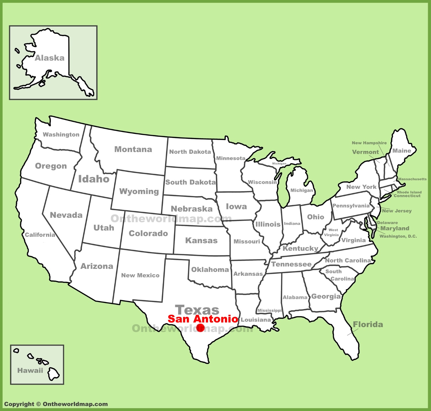 San Antonio Location On The U S Map