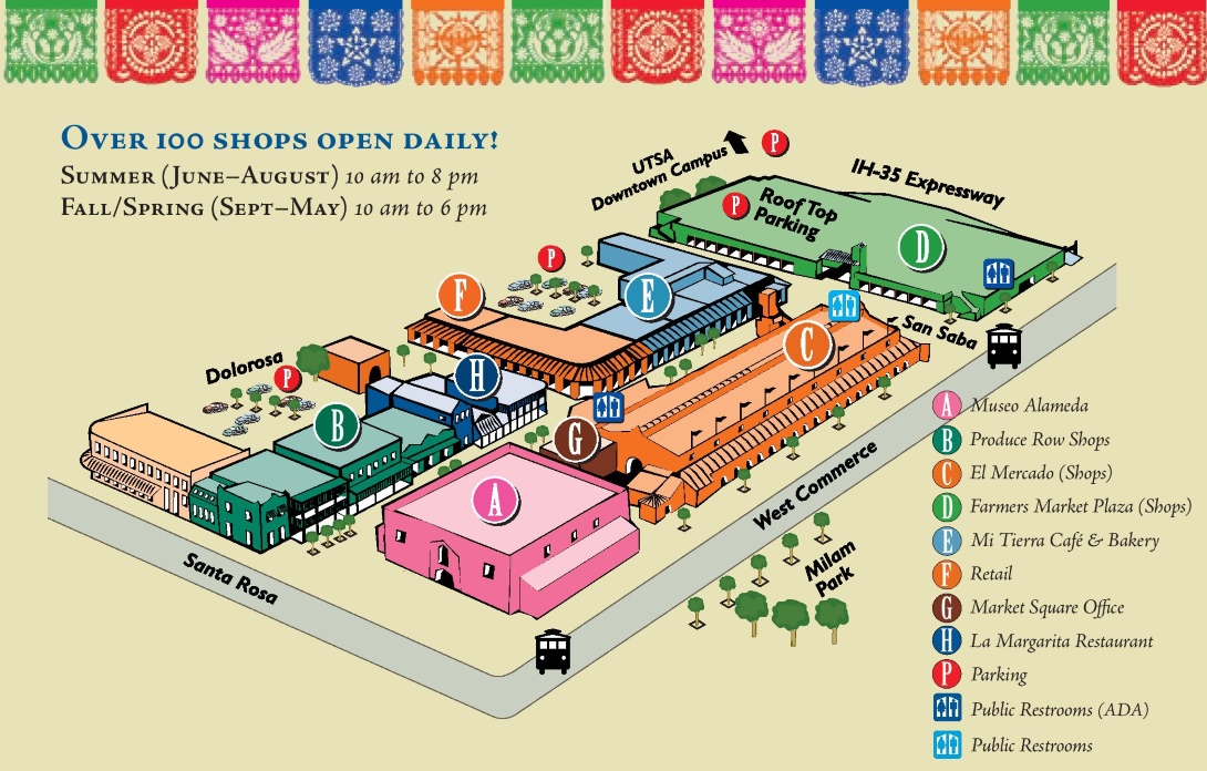 San Antonio Market Square Map