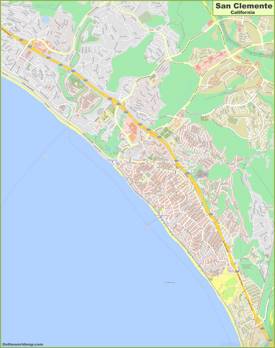 Detailed Map of San Clemente