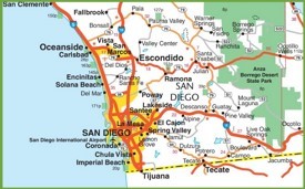 San Diego Area Map