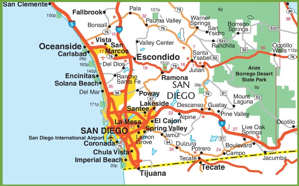 San Diego Area Map