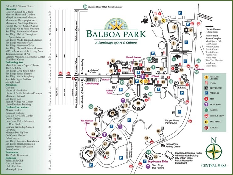 San Diego Balboa Park Map