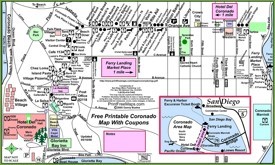 Coronado Restaurants And Attractions Map