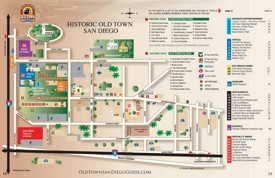 Old Town San Diego Tourist Attractions Map