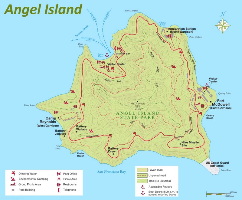 Angel Island State Park Map