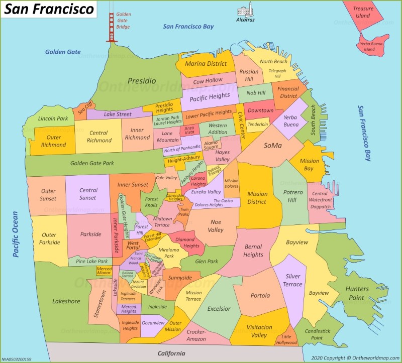 san francisco on us map San Francisco Maps California U S Maps Of San Francisco san francisco on us map