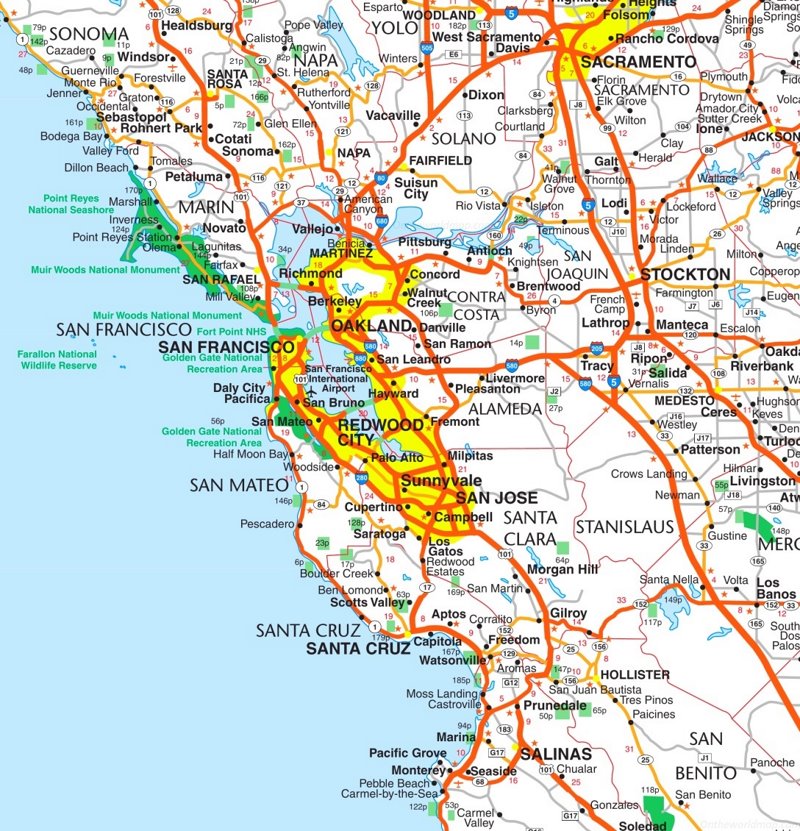Map of Surroundings of San Francisco
