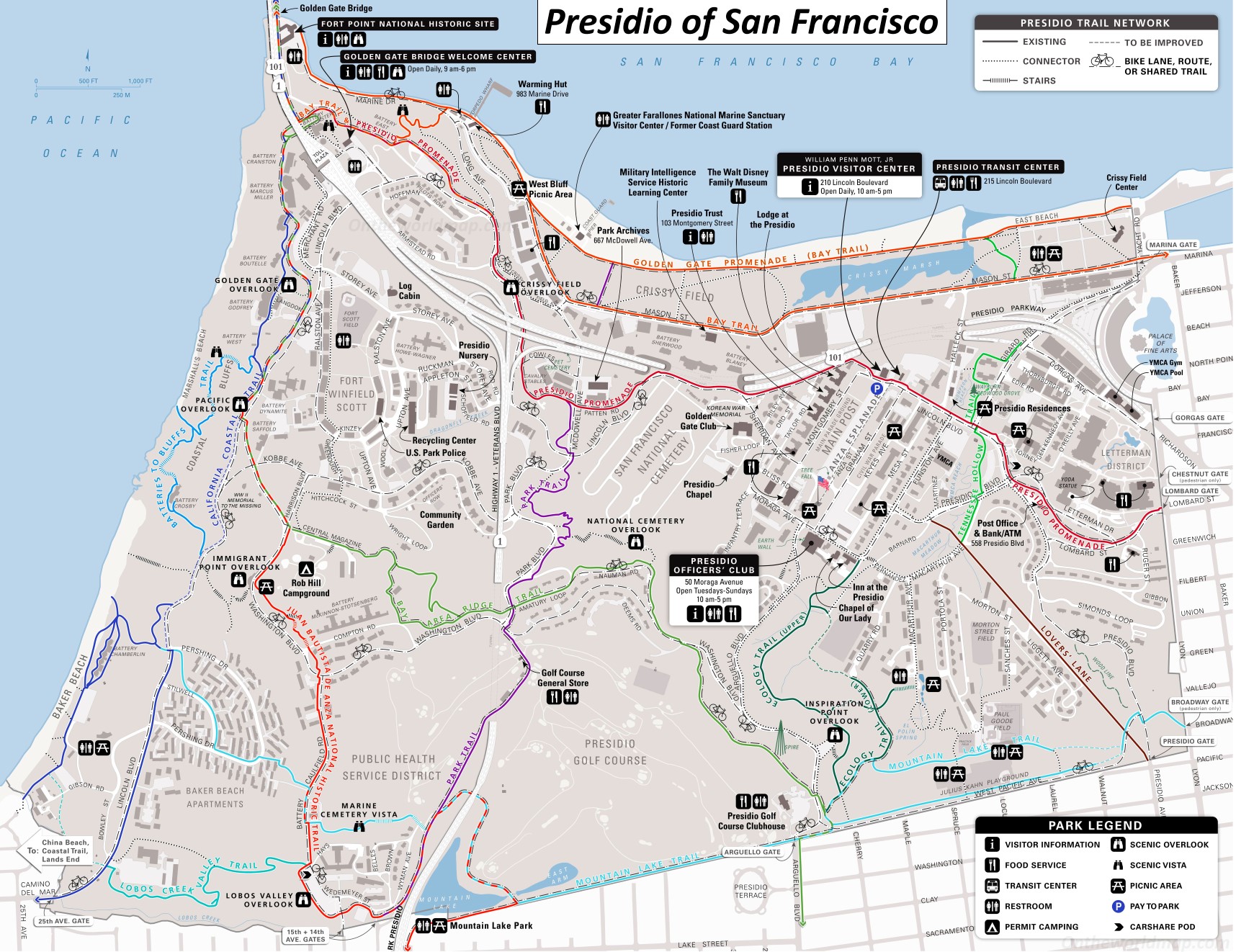 Presidio Of San Francisco Map