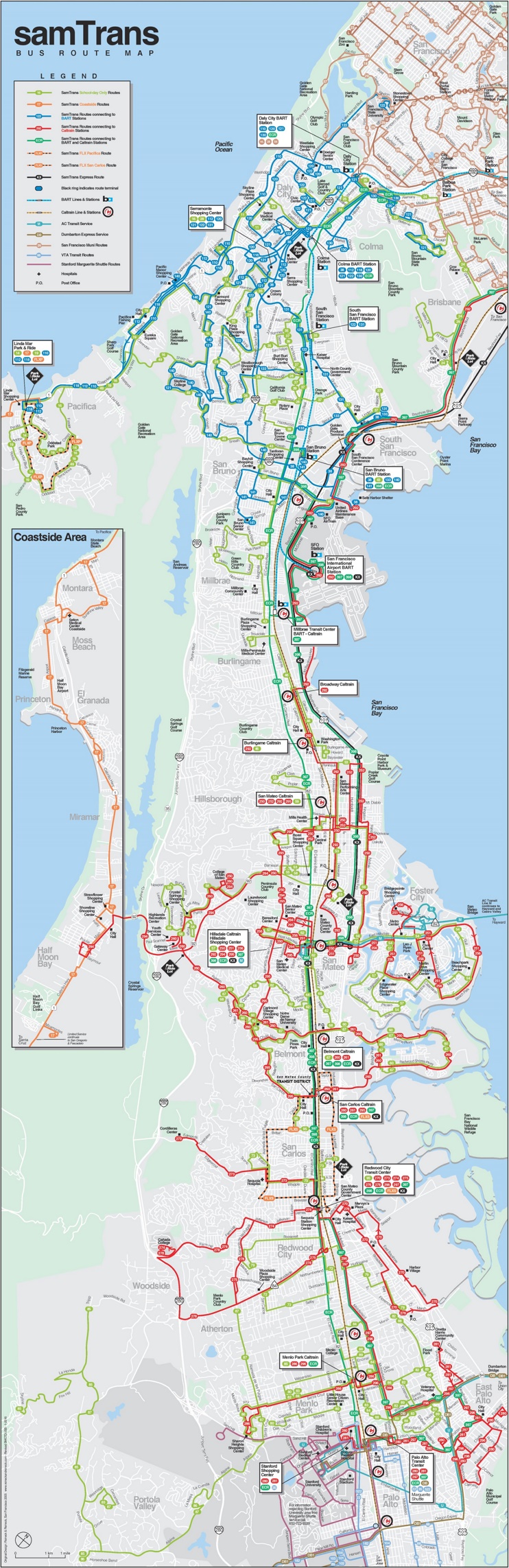 SamTrans map