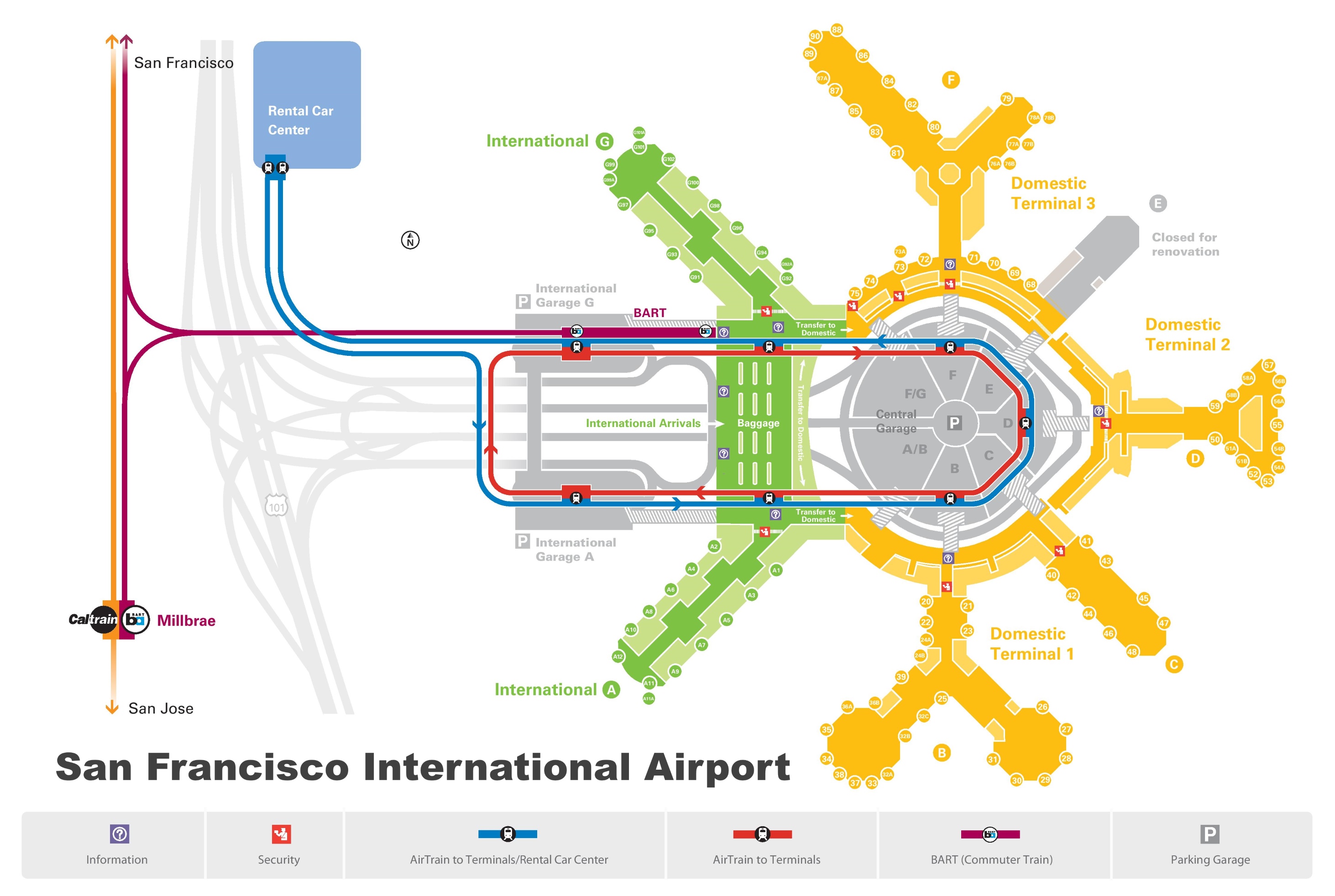 San Francisco Map Airport Map Of Campus