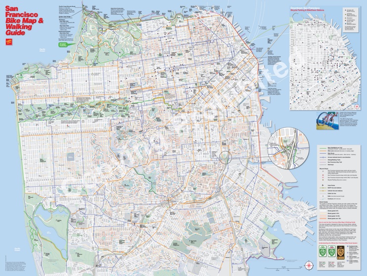 San Francisco Bike Map San Francisco Mappery