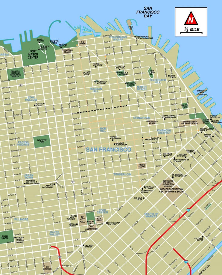 Downtown San Francisco Map