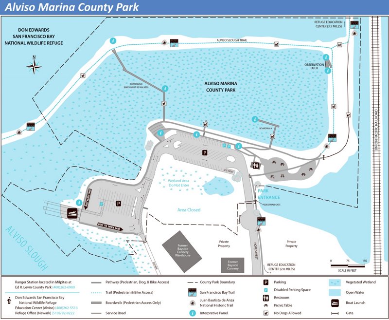 Alviso Marina County Park Map