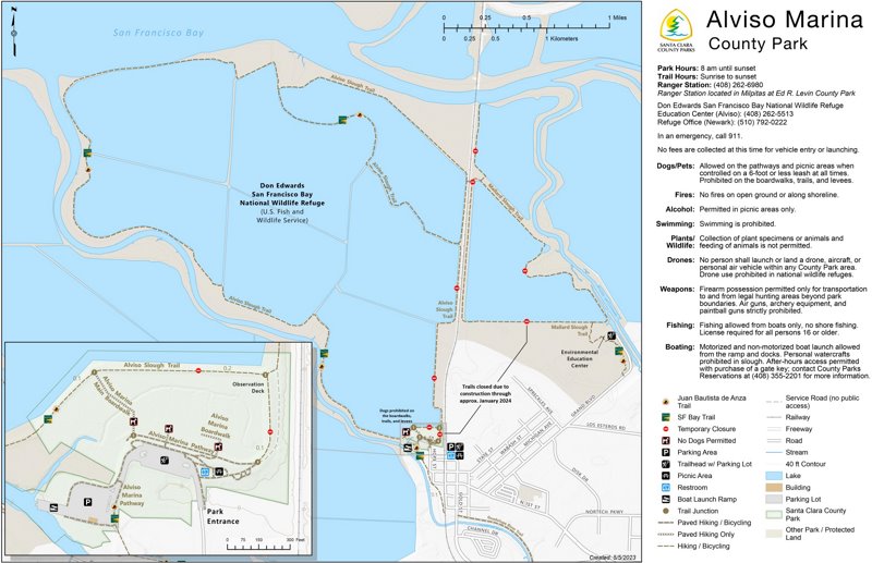 Alviso Marina Park Map