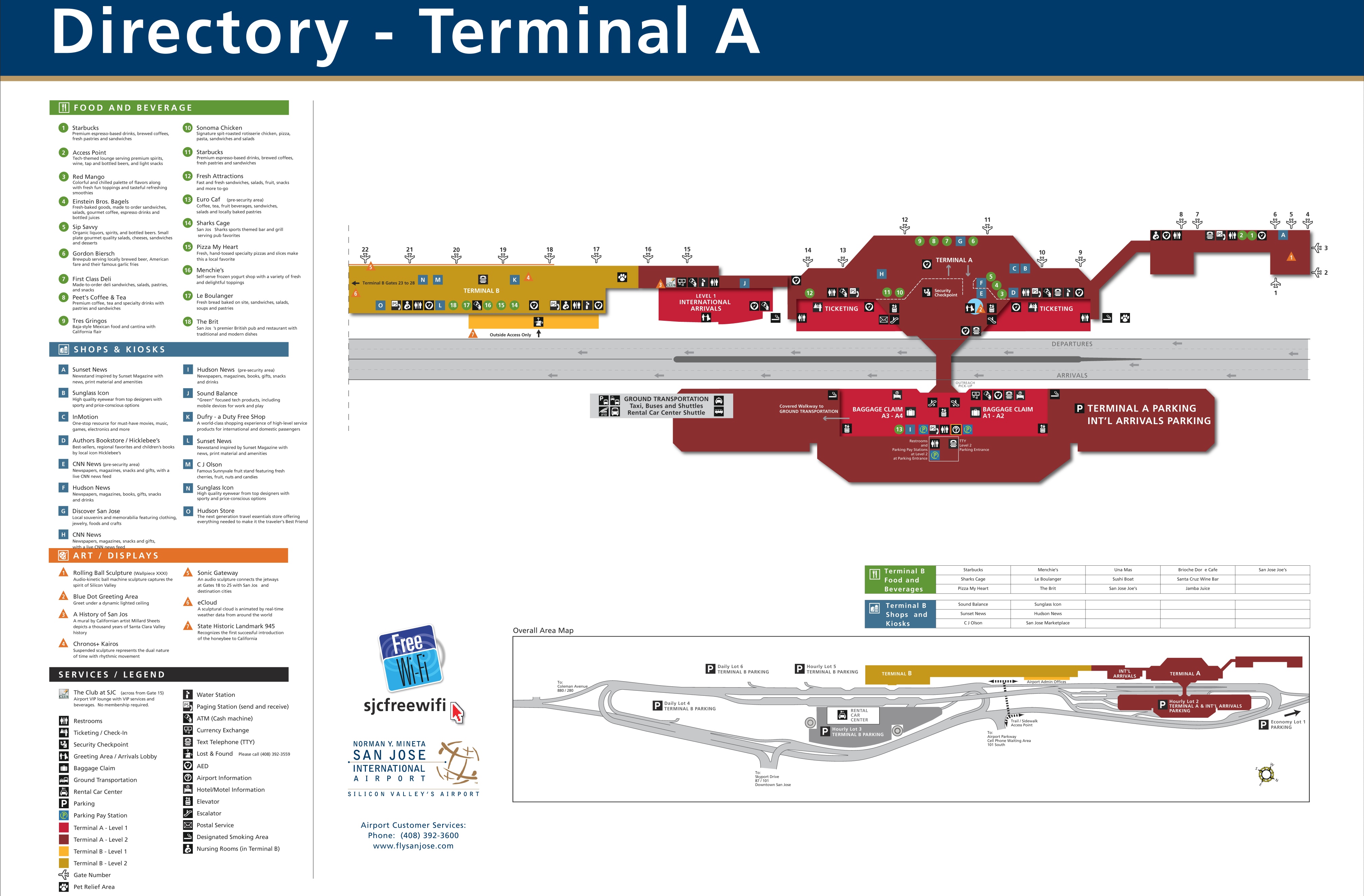 San Jose Airport Terminals Map Maps Model Online