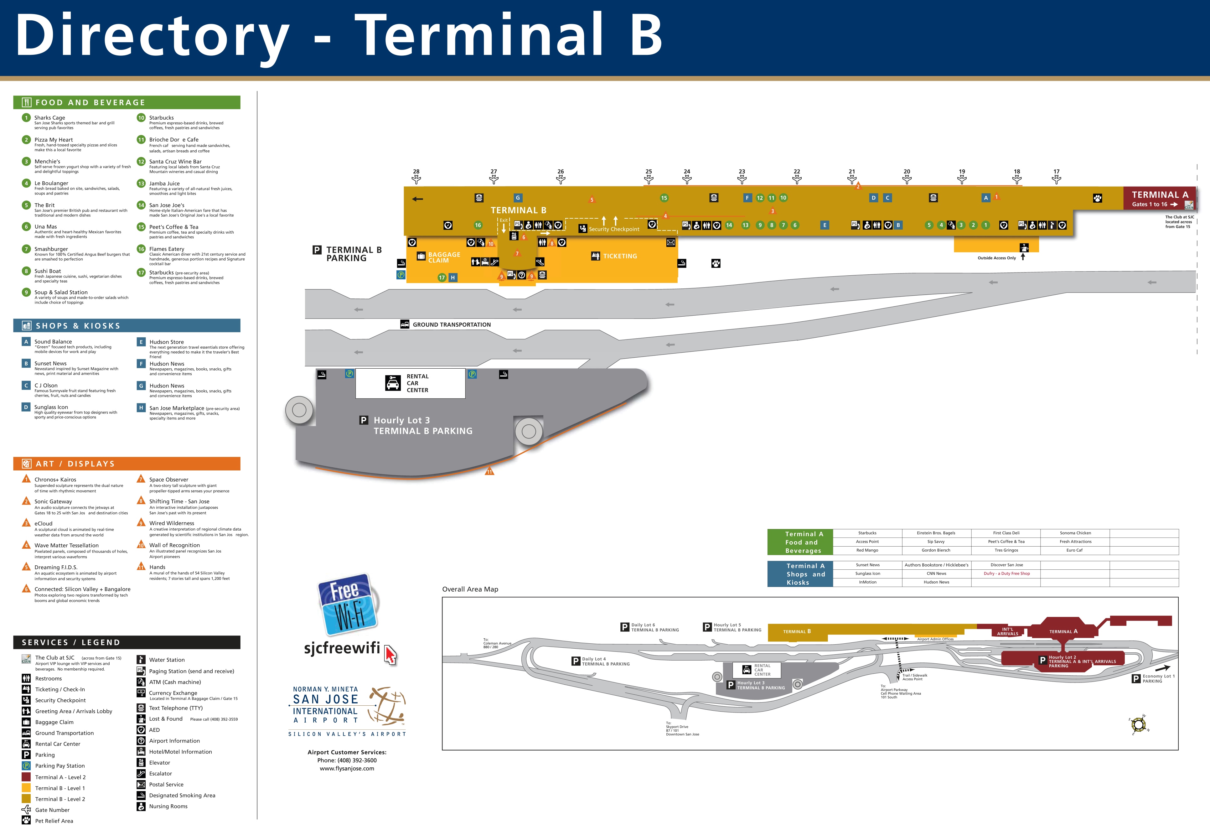 San Jose Airport Terminal Map - Maping Resources