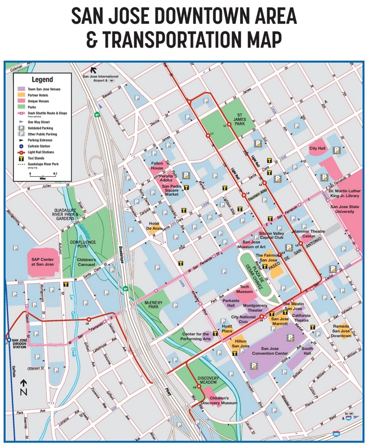 Downtown San Jose Transport Map
