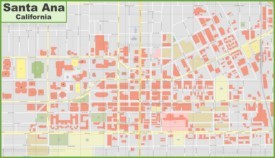 Detailed Map of Downtown Santa Ana