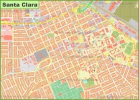 Detailed Map of Downtown Santa Clara