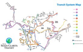 Santa Clarita transport map