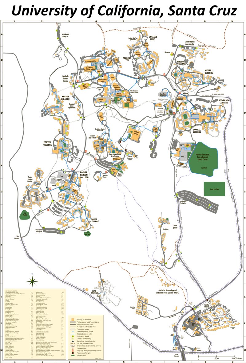 University of California Santa Cruz Campus Map