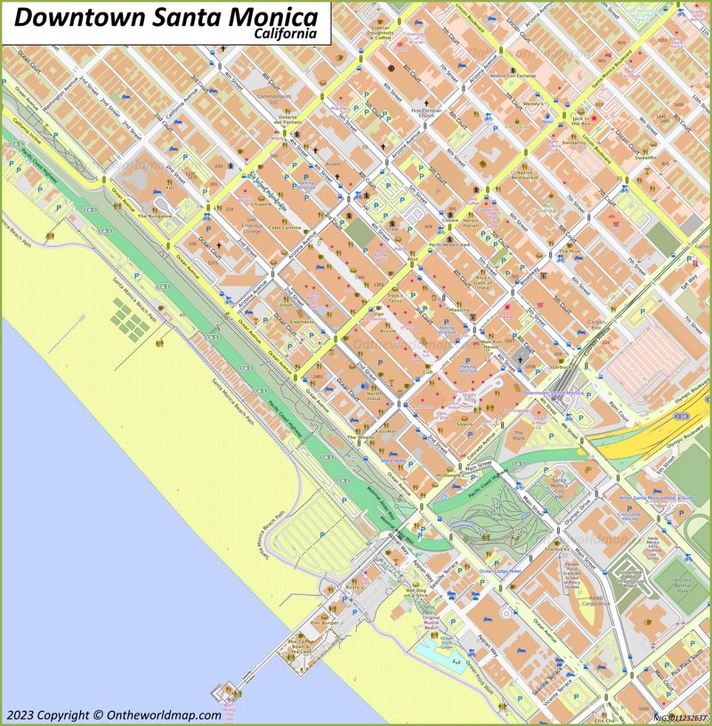Downtown Santa Monica Map