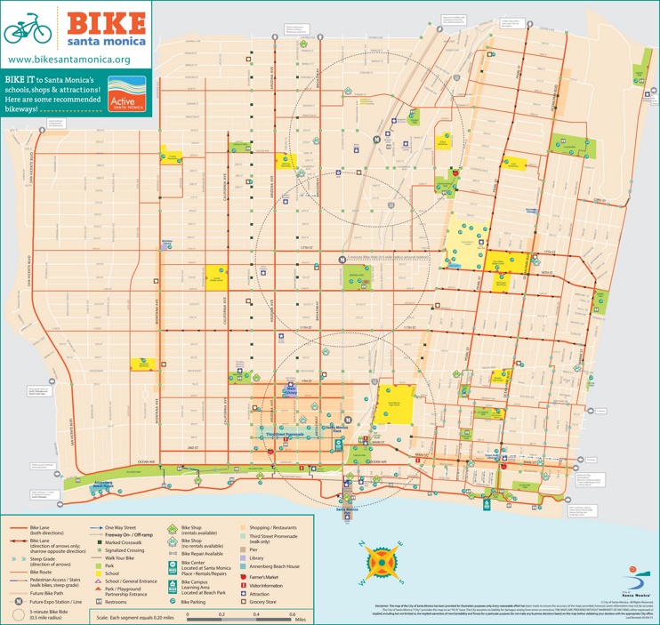 Santa Monica bike map