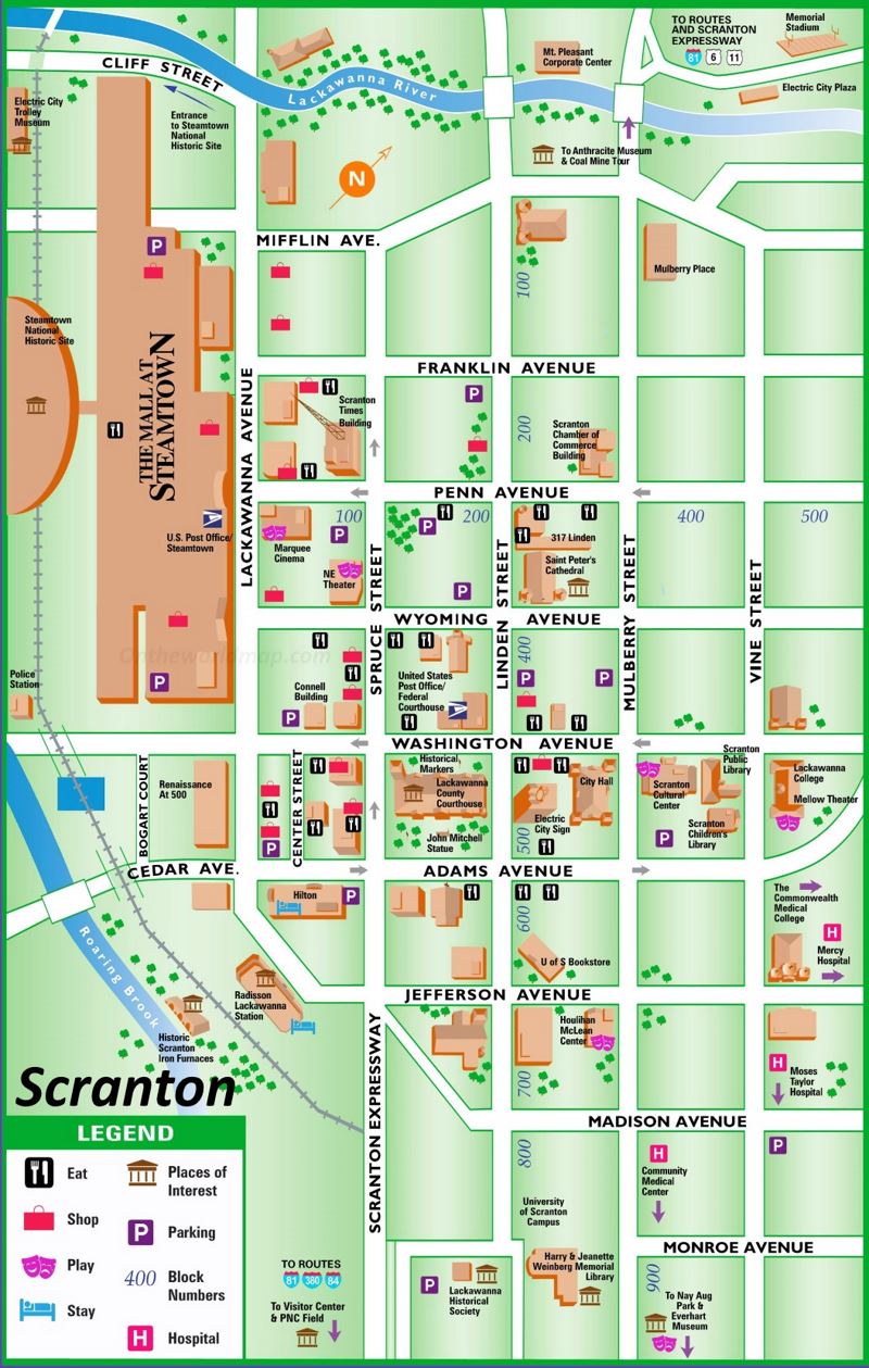 scranton-tourist-map
