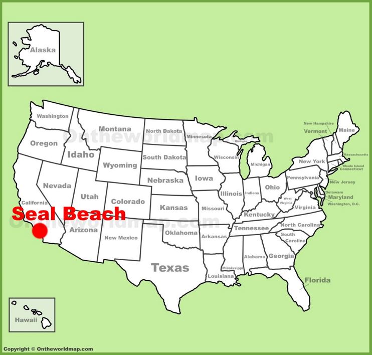 Seal Beach location on the U.S. Map