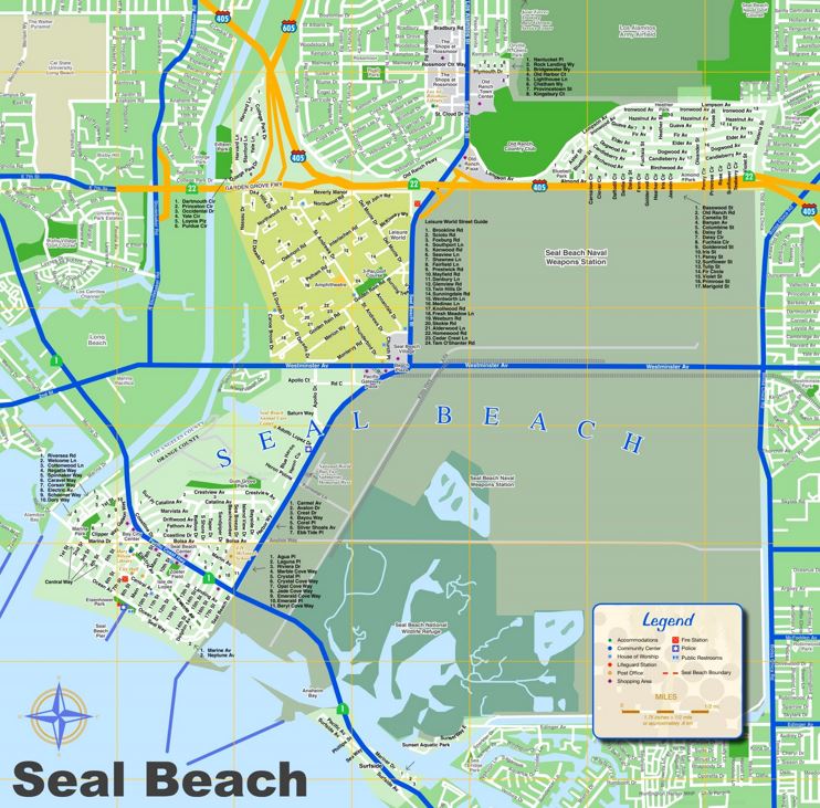 Seal Beach Tourist Map