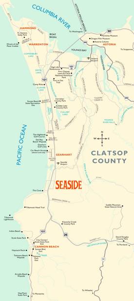 Map of Surroundings of Seaside