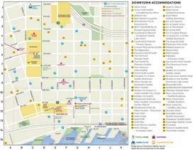 Seattle downtown accommodations map