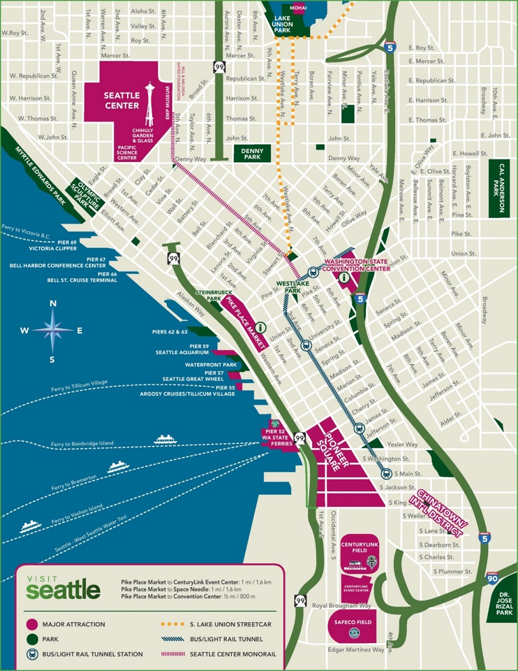 Seattle ferry map