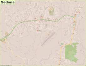 Detailed Map of Sedona