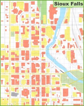 Sioux Falls downtown map