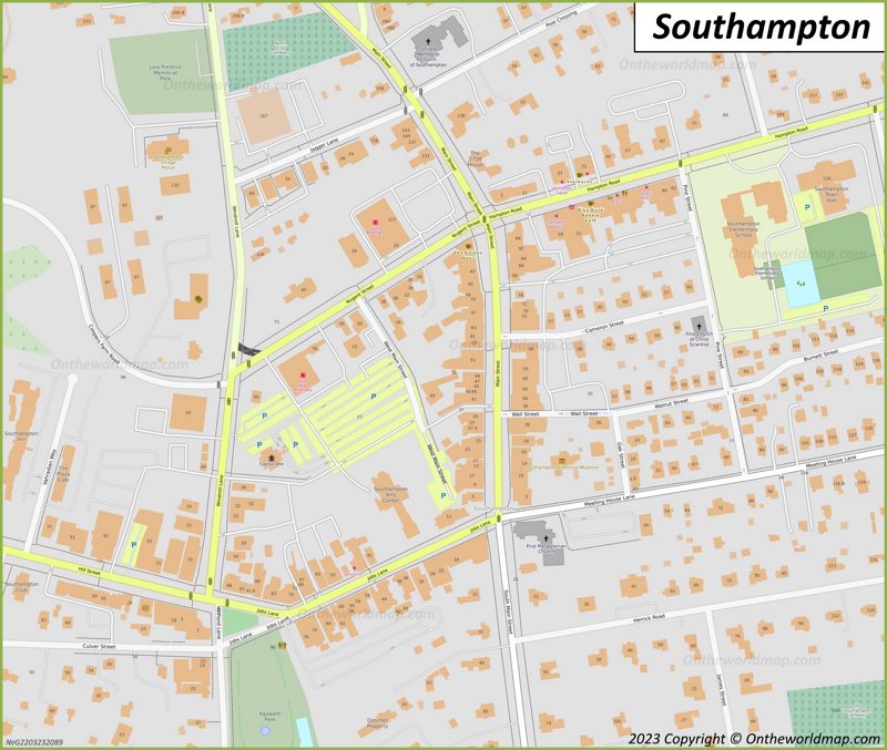 Downtown Southampton Map