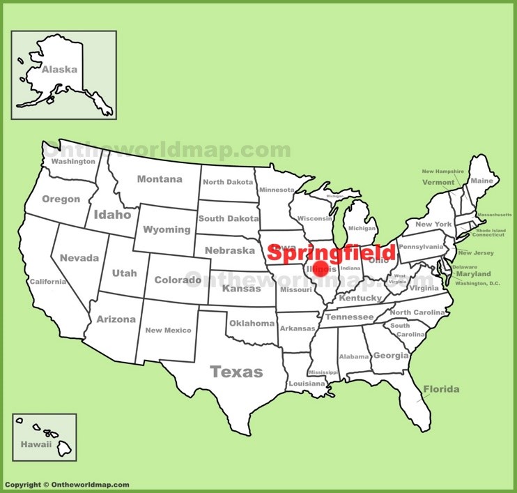 Springfield (Illinois) location on the U.S. Map